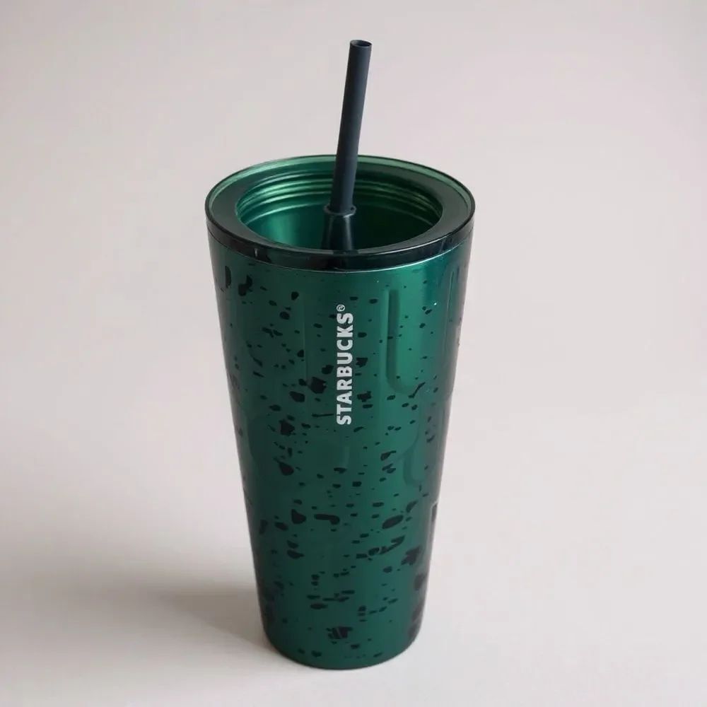 New Starbucks 2024 Anniversary Siren Core Green Scales Spotted SS Tumbler